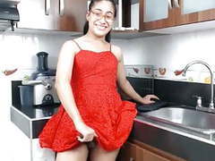 TrannyZoom presents: Monstercock lingerie shemale cumshot cam